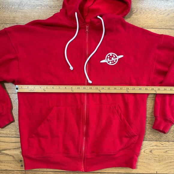 Disney Parks Toy Story PIZZA Planet Spirit Jersey Full Zip Hoodie Adults SZ M - Picture 8 of 9